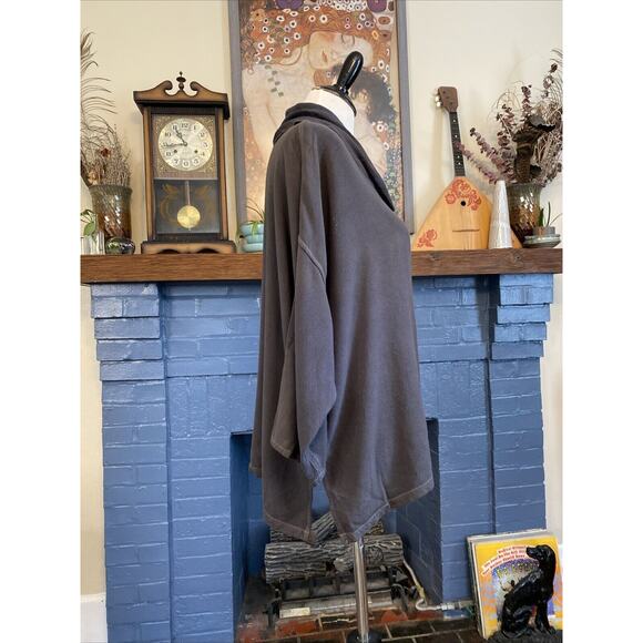 Dairi Art To Wear Cowl Neck Gray Pocket Lagenlook Moroccan Top One Size M L XL - Picture 4 of 12